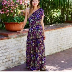 Eva Mendes One
Shoulder Floral Maxi Dress